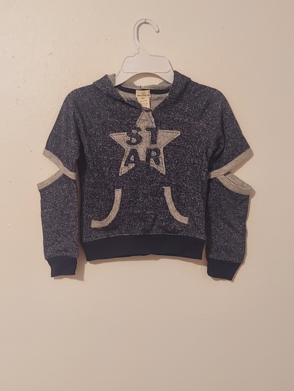 One Step Ahead Navy Star Hooded Sweatshirt